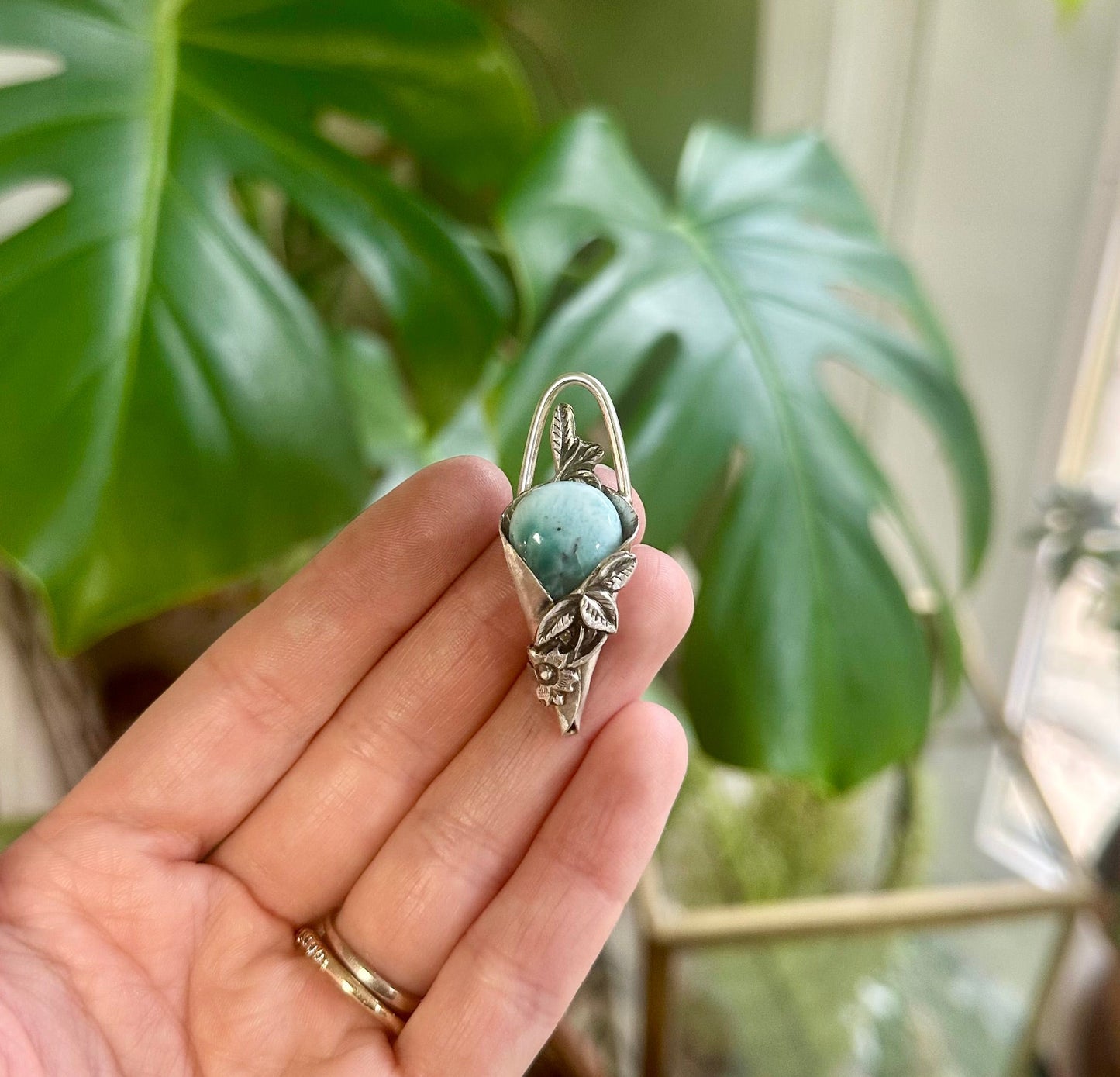 Larimar Silverware Pendant