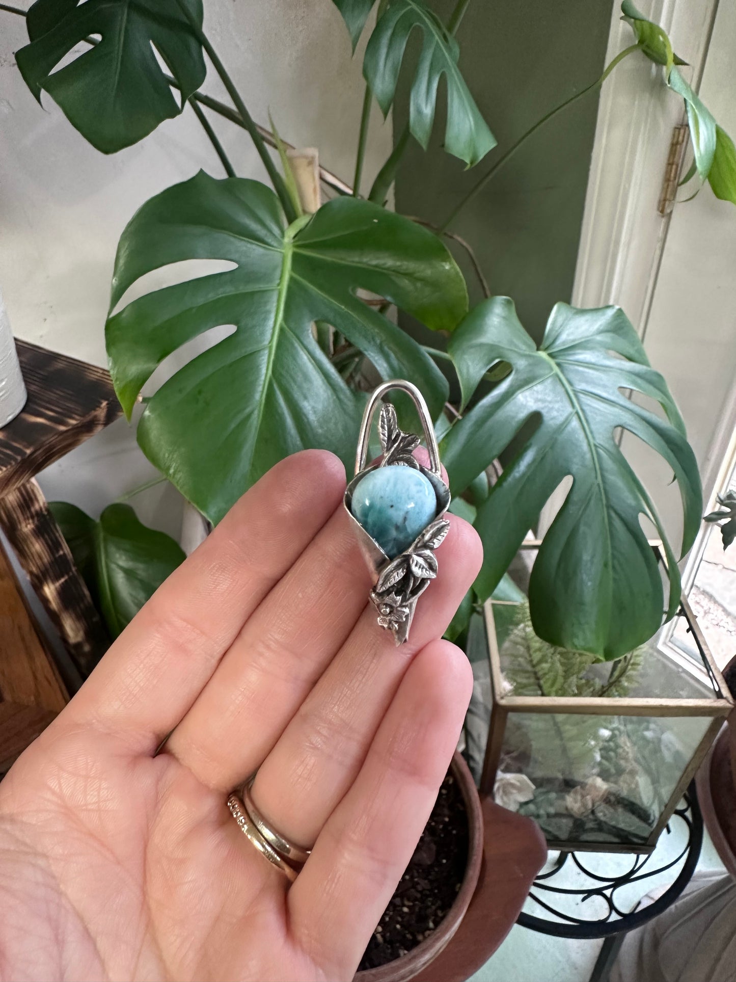 Larimar Silverware Pendant